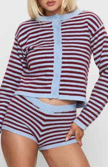 Kollens Striped Knit Cardigan