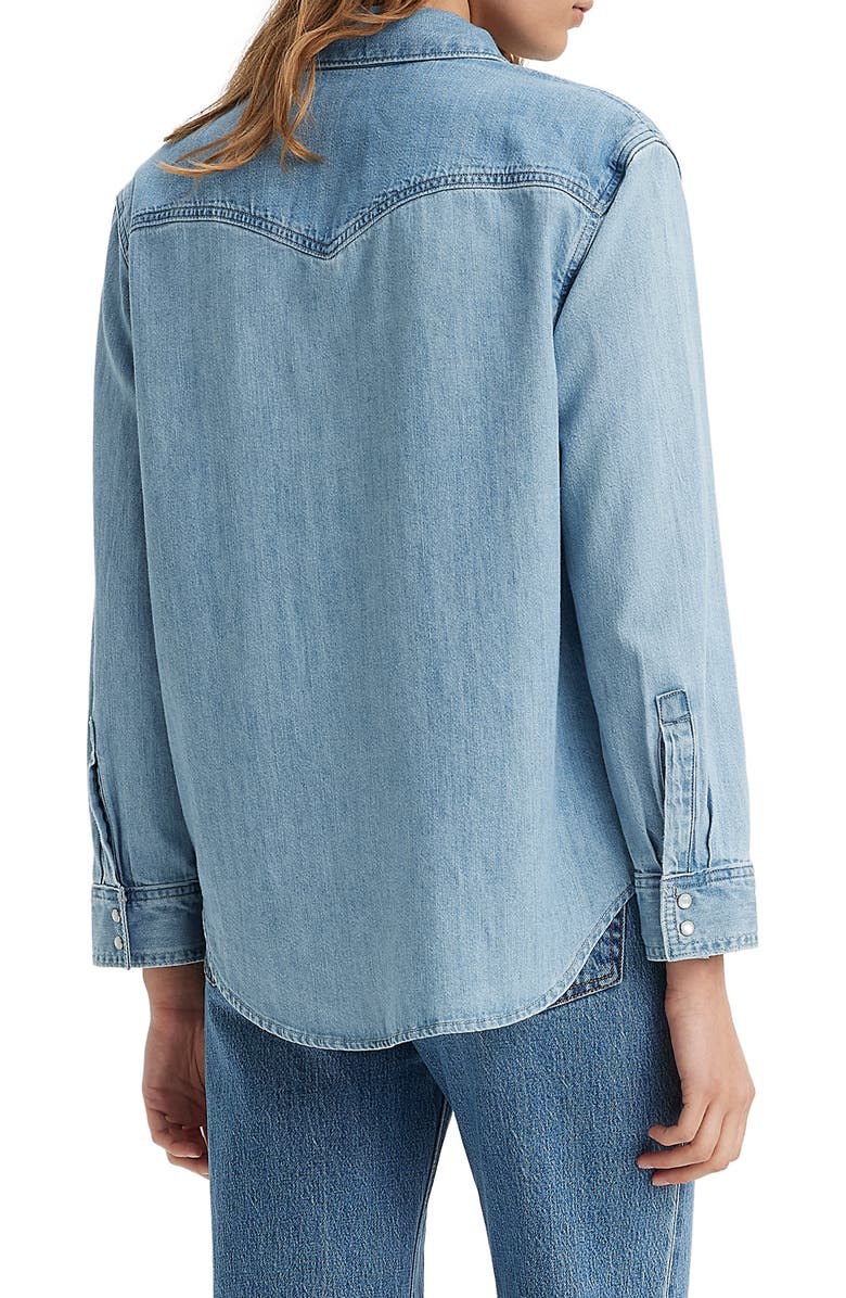 Levi's<sup>®</sup> Teodora Western Snap-Up Denim Shirt, Alternate, color, 