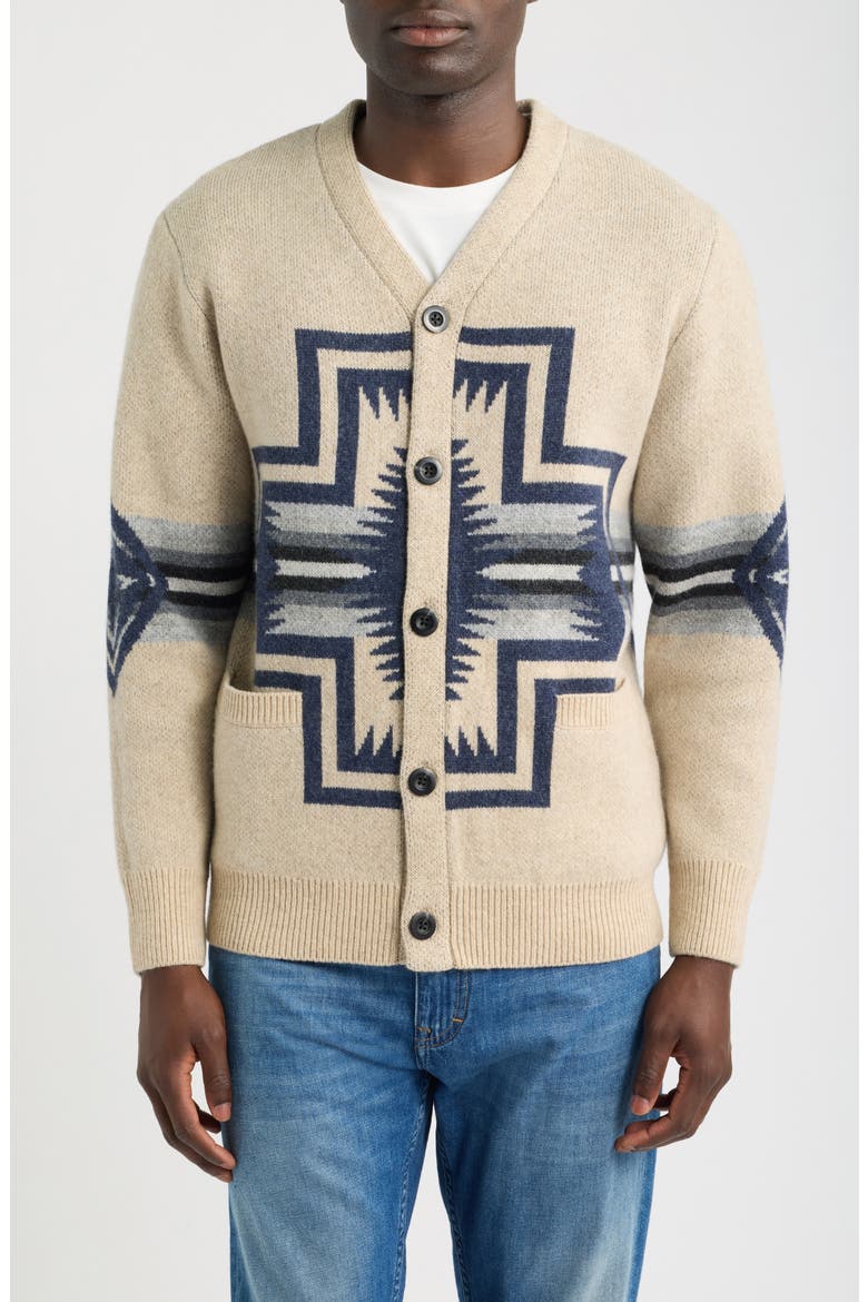 Harding Lambswool Cardigan, Alternate, color, HARDING OATMEAL