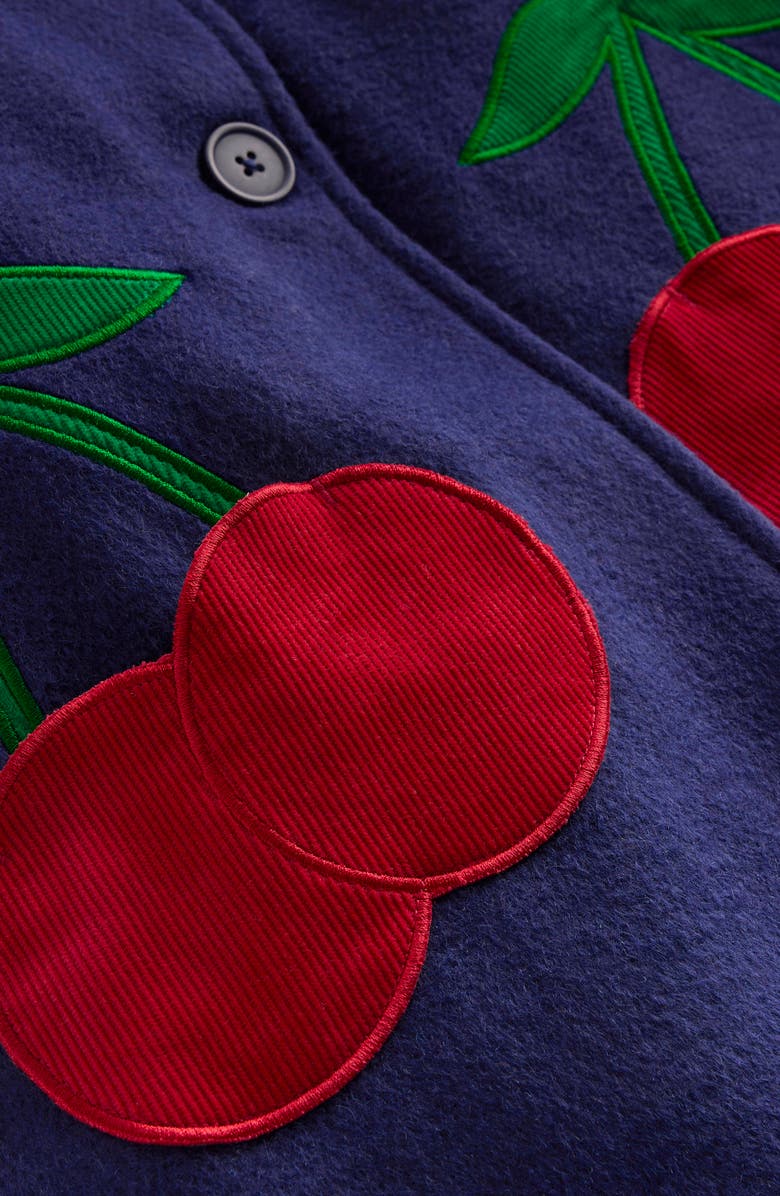 Mini Boden Kids' Wow Smart Coat, Alternate, color, Starboard Blue Cherry Rainbow