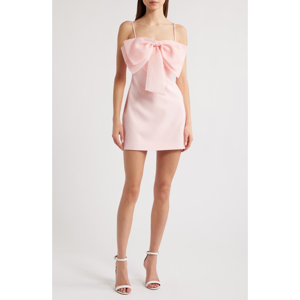 Likely Zilla Bow Cocktail Minidress In Pink