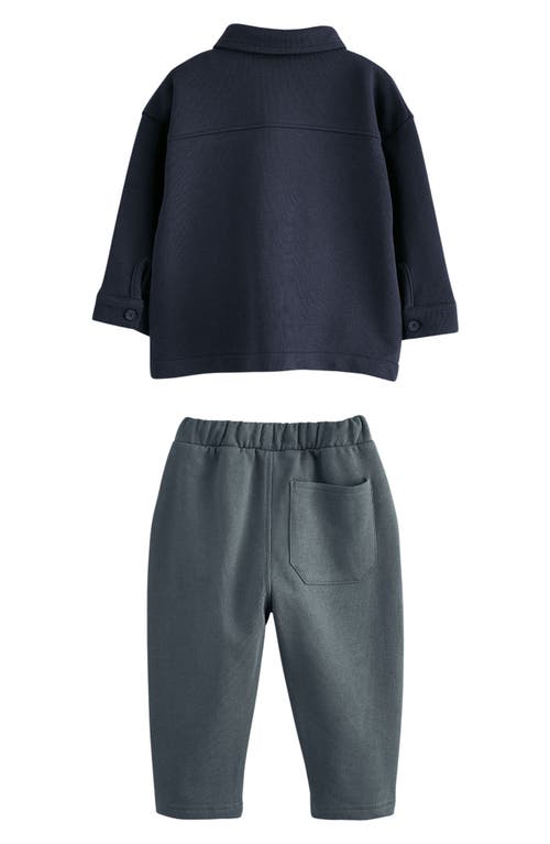 NEXT NEXT KIDS' FLEECE SHACKET & SWEATPANTS SET