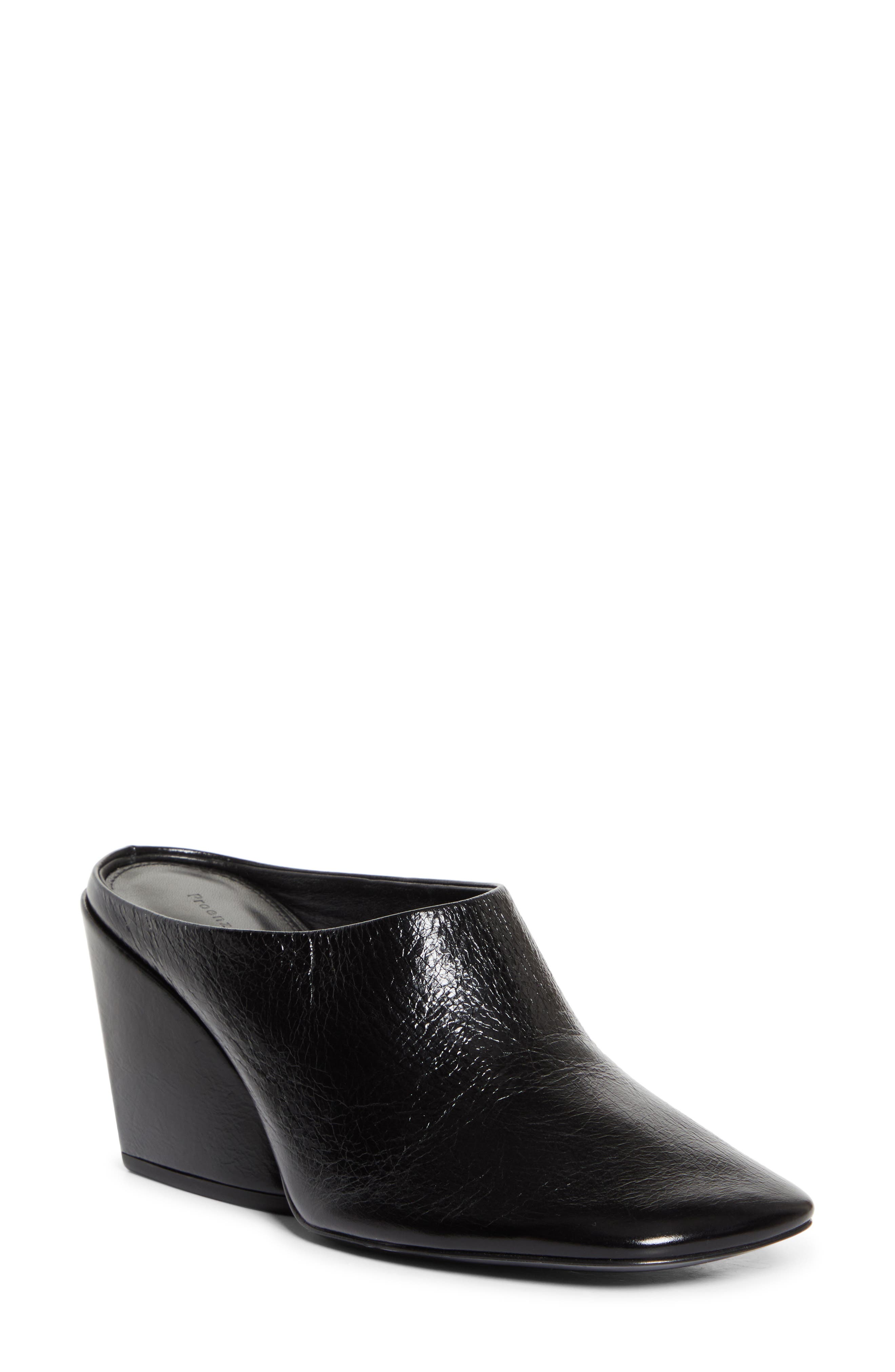 Proenza Schouler Slant Mule, Main, color, Black