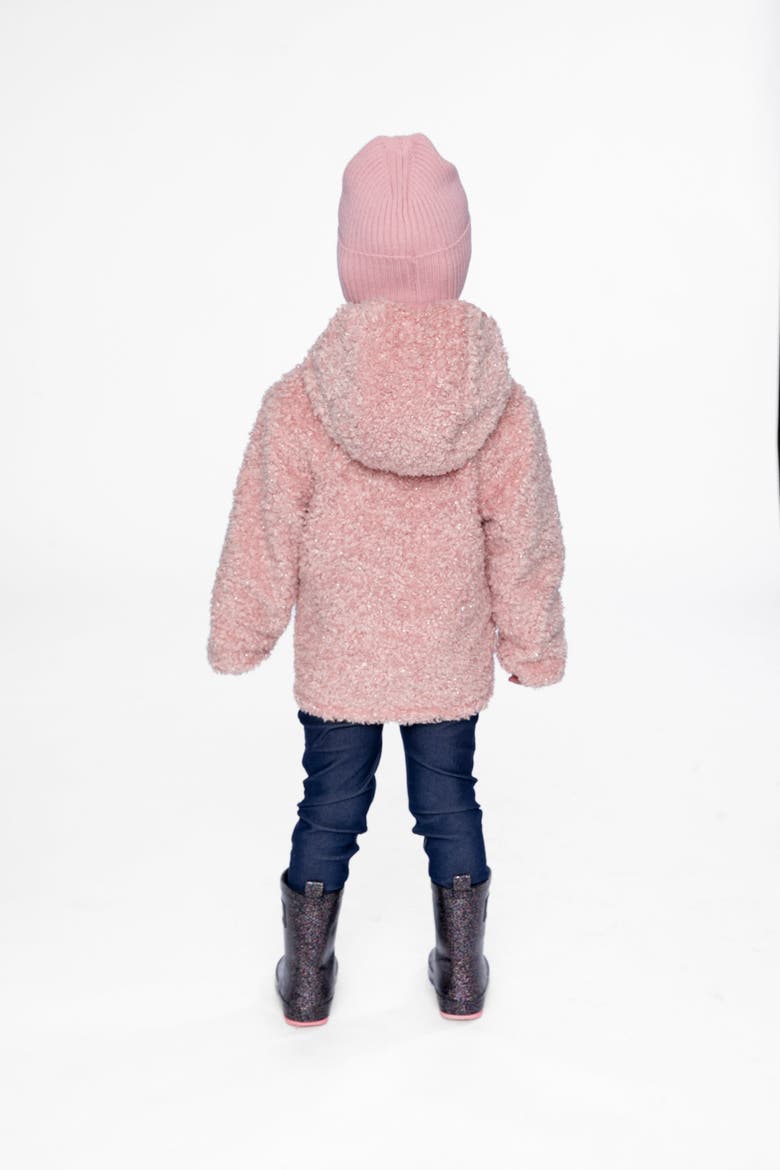 Reversible Hooded Fleece Mid-Season Jacket, Alternate, color, Pink