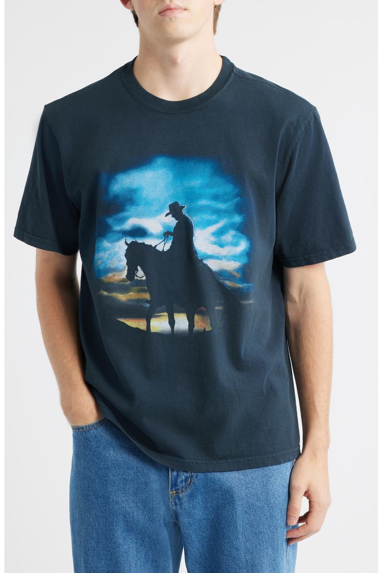 Harvest Moon Graphic T-Shirt, Main, color, WASHED BLACK