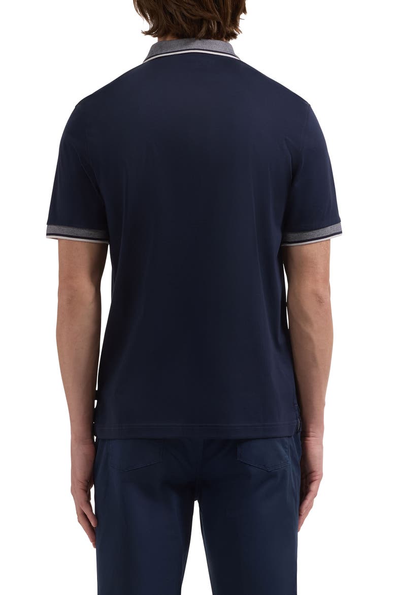 Tipped Pima Cotton Piqué Polo, Alternate, color, NAVY