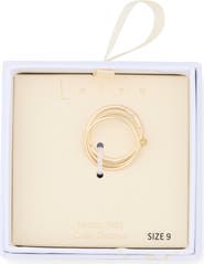 Leith Set of 3 Cubic Zirconia Skinny Band Rings