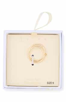 Leith Set of 3 Cubic Zirconia Skinny Band Rings