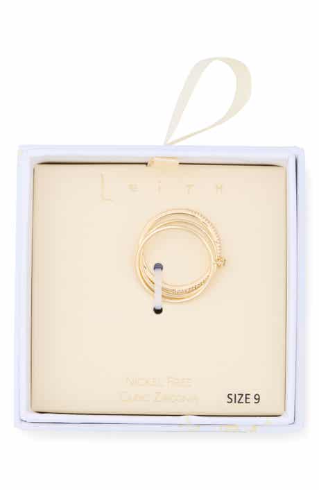 Leith Set of 3 Cubic Zirconia Skinny Band Rings