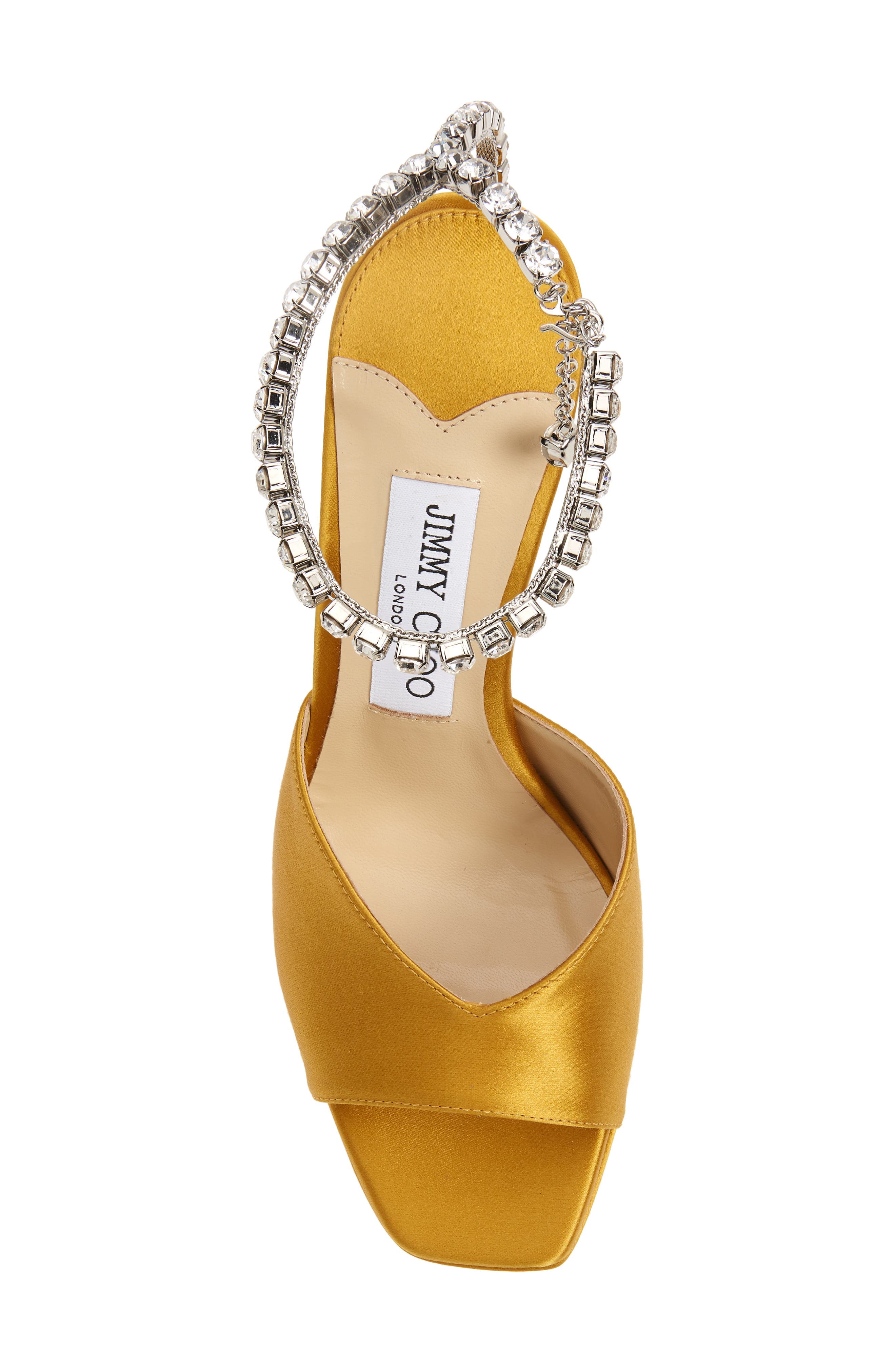 Jimmy Choo Saeda Crystal Ankle Strap Peep Toe Sandal, Alternate, color, 