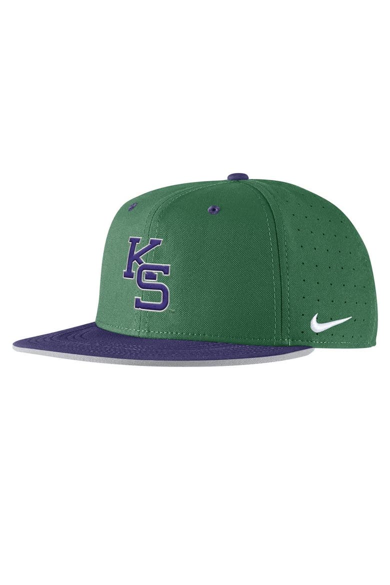 Men's Nike Green Kansas State Wildcats 2025 On-Field True Performance Baseball Fitted Hat, Alternate, color, Green