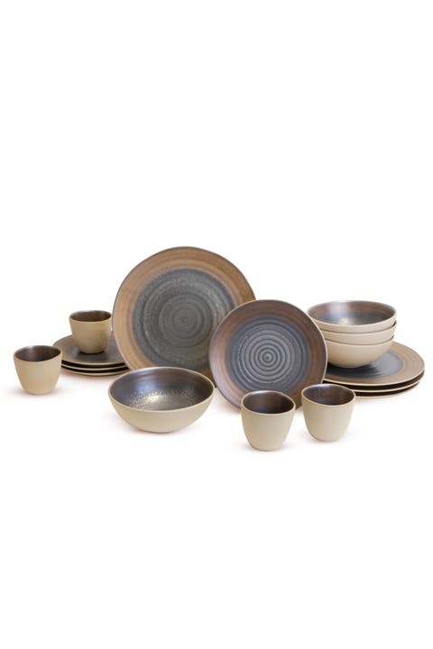 Akita Stoneware 16-piece Dinnerware Set