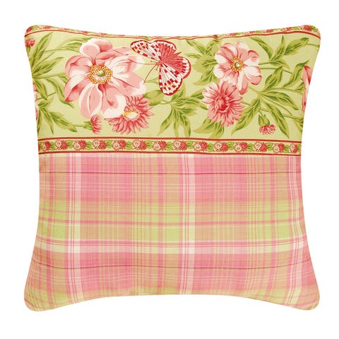 Primavera Pieced Throw Pillow, 16" x 16"