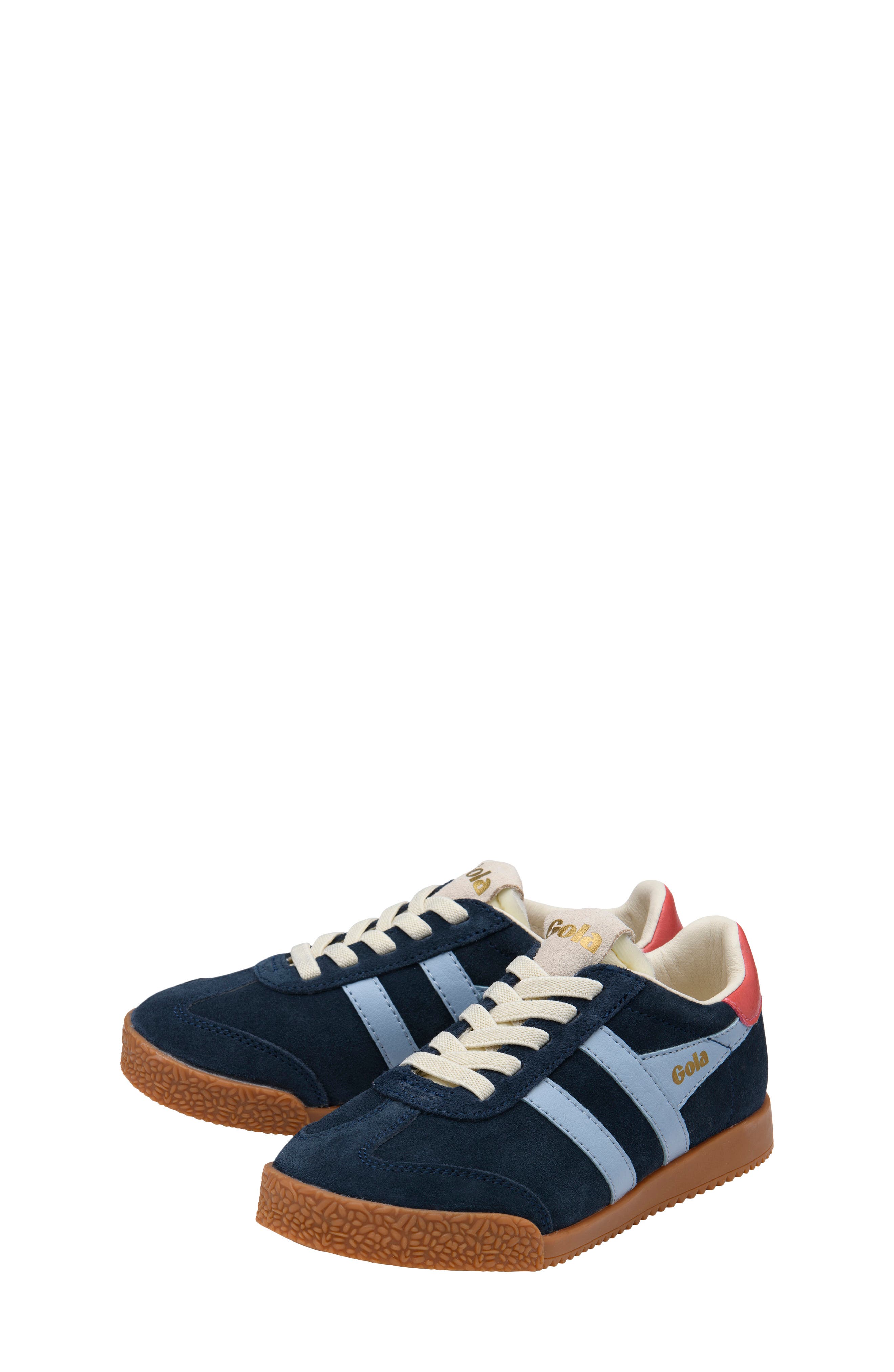 Kids' Elan Leather Sneaker, Alternate, color, NAVY/ AIR/ CORAL