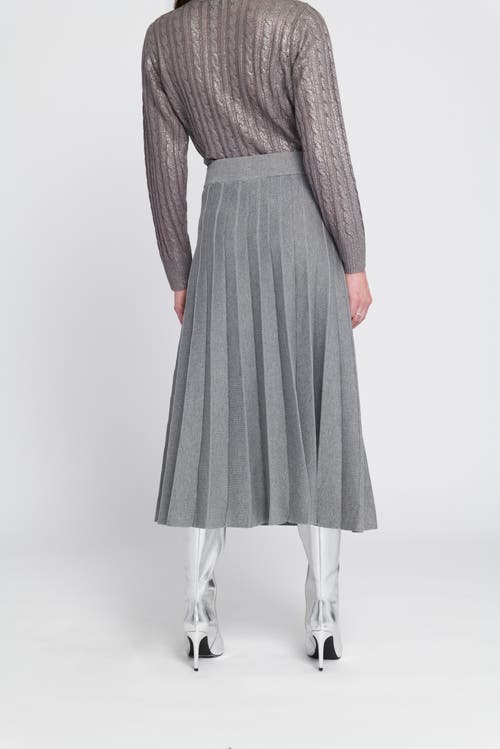 Elle Collection Pleated Sweater Skirt In Multi