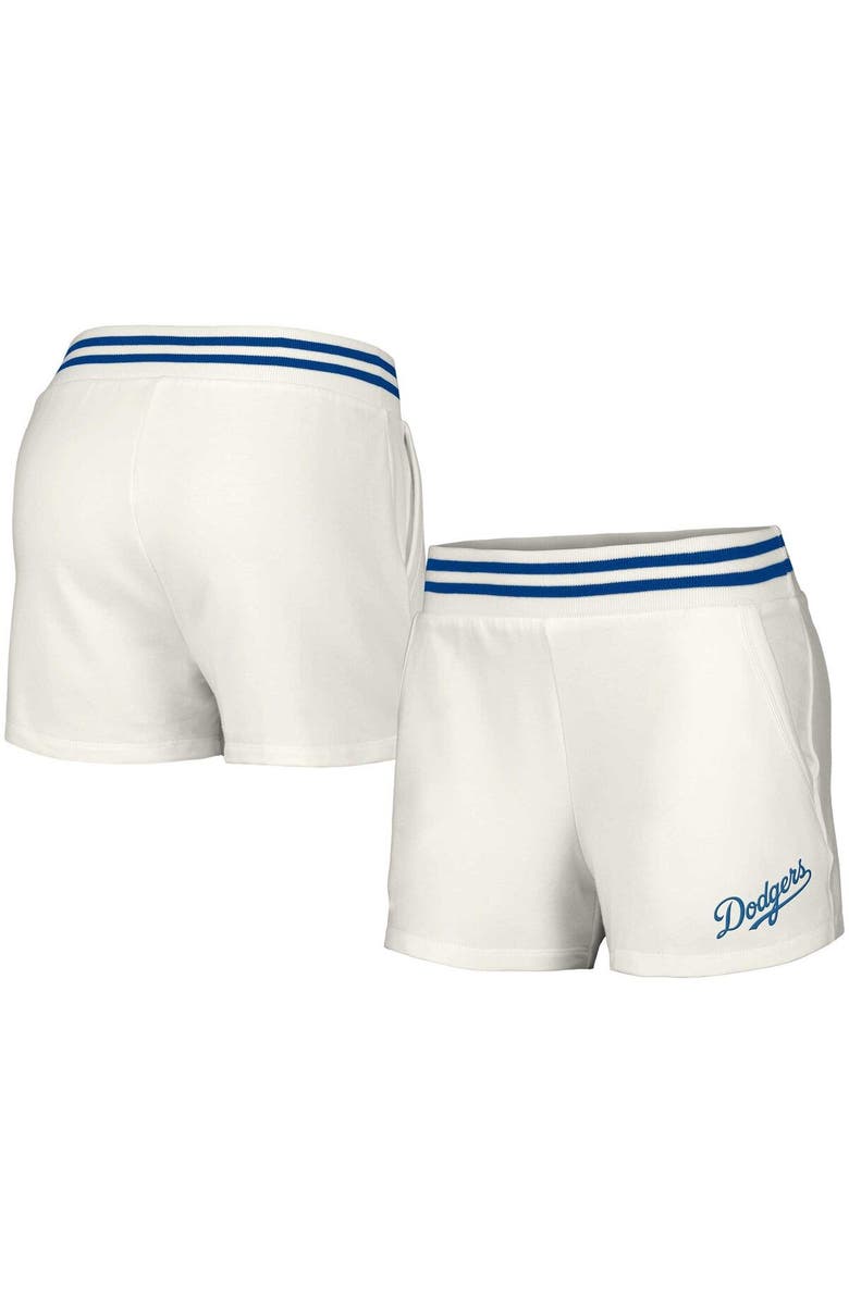 LUSSO Women's Lusso  White Los Angeles Dodgers Maeg Tri-Blend Pocket Shorts, Main, color, White