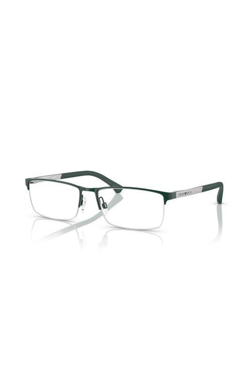 Emporio Armani 55mm Rectangle Optical Glasses In Black