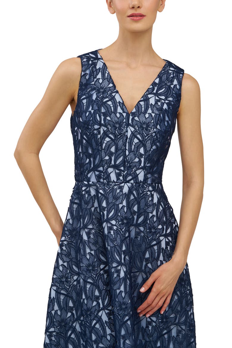 Danielle Sleeveless Lace Dress, Alternate, color, BLUE BIRD/ MIDNIGHT