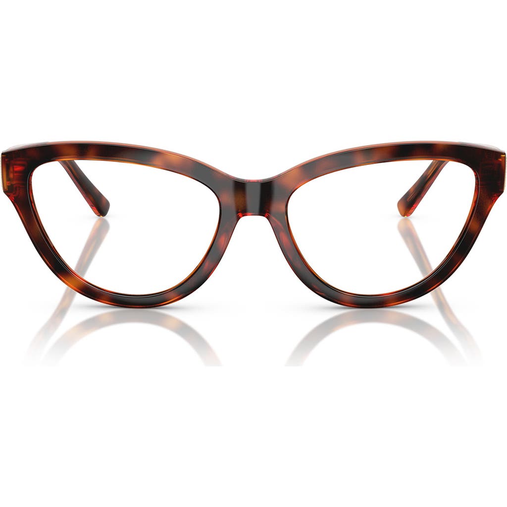 Vogue 52mm Cat Eye Optical Glasses In Dark Havana