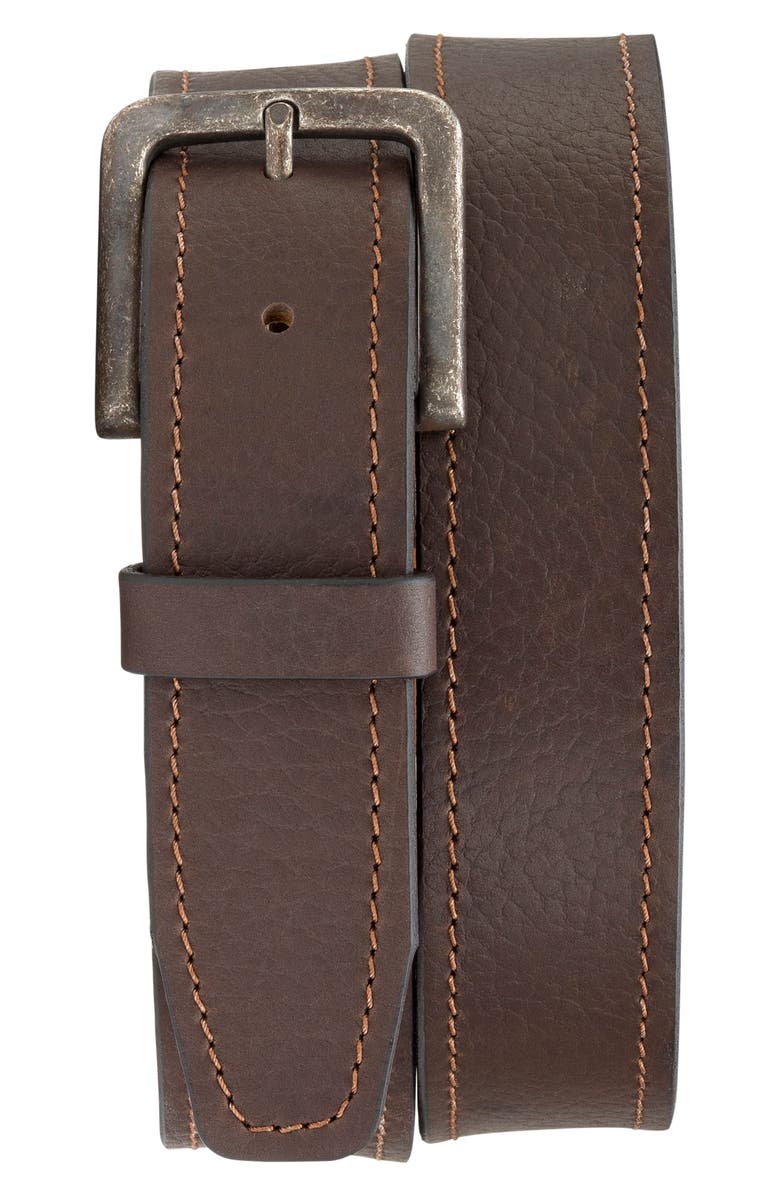 Trask Sumner Leather Belt, Main, color, 