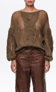 BIMBA Y LOLA Mohair Cable Knit Sweater