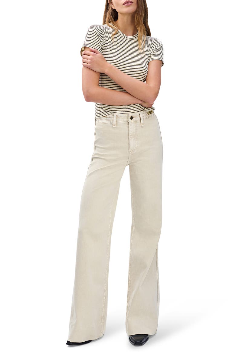 Skylar High Waist Flare Trouser Jeans, Alternate, color, SANDSTONE