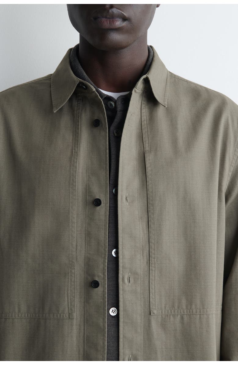 COS Pocket-Detail Cotton Shirt, Alternate, color, Dark Khaki