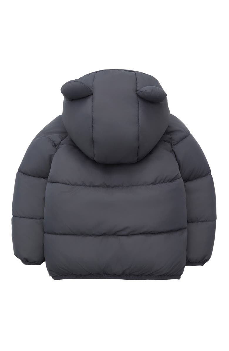 Rokka&Rolla Baby Fleece Lined Bear Puffer Jacket, Alternate, color, Grey