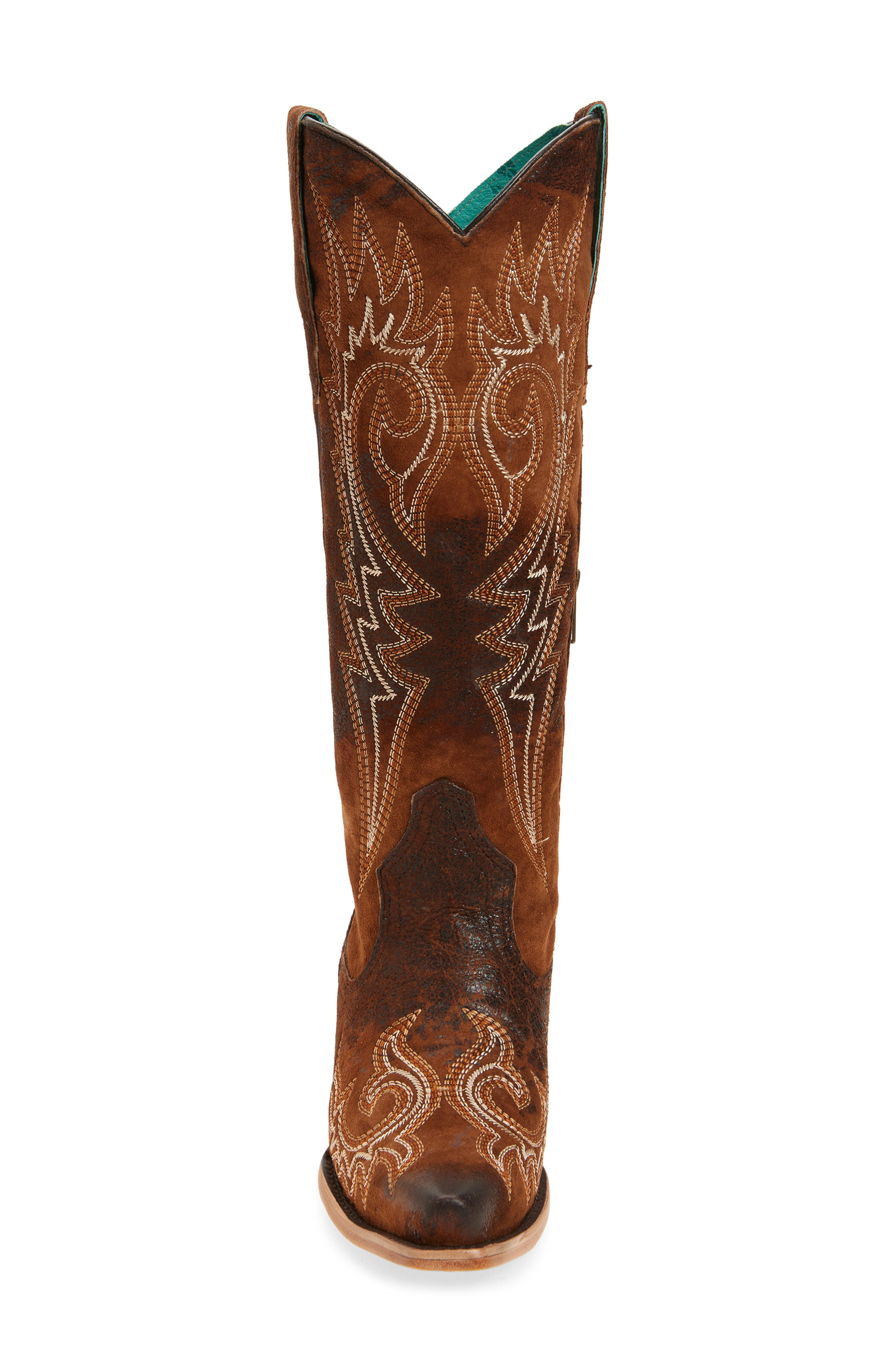 CORRAL Knee High Western Boot, Alternate, color, Brown