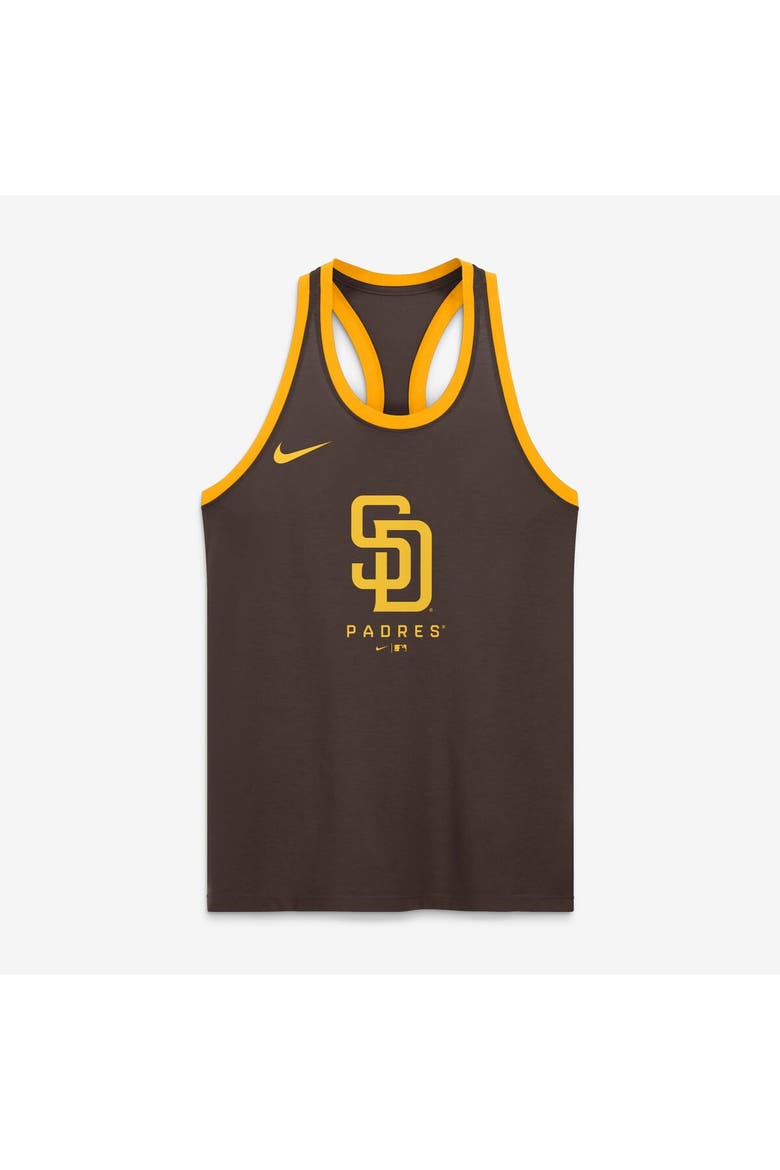 Women's Nike Brown San Diego Padres Tri-Blend Dri-FIT Racerback Tank Top, Alternate, color, Brown