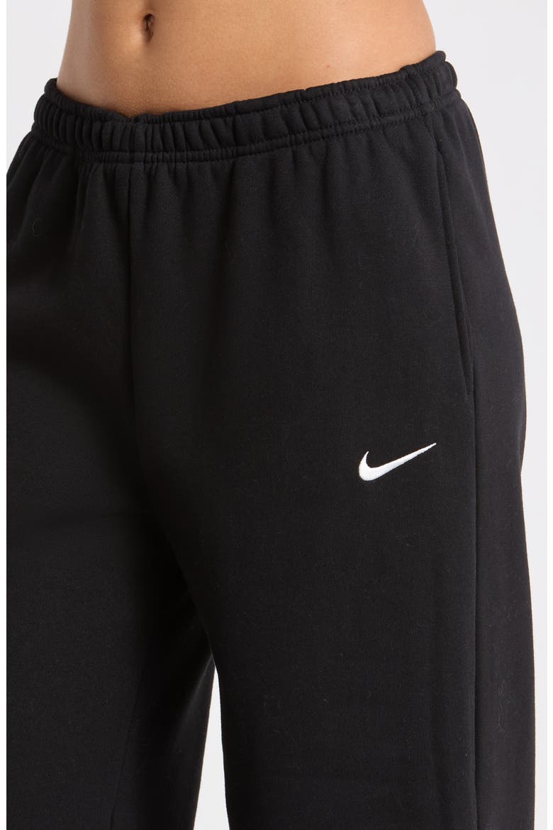 Studio Fleece Wide Leg Sweatpants, Alternate, color, 010 BLACK/SAIL