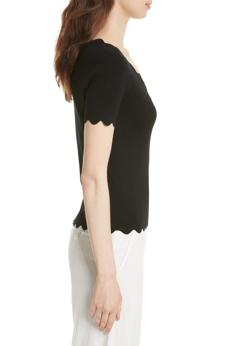 Scallop Top, Alternate, color, BLACK