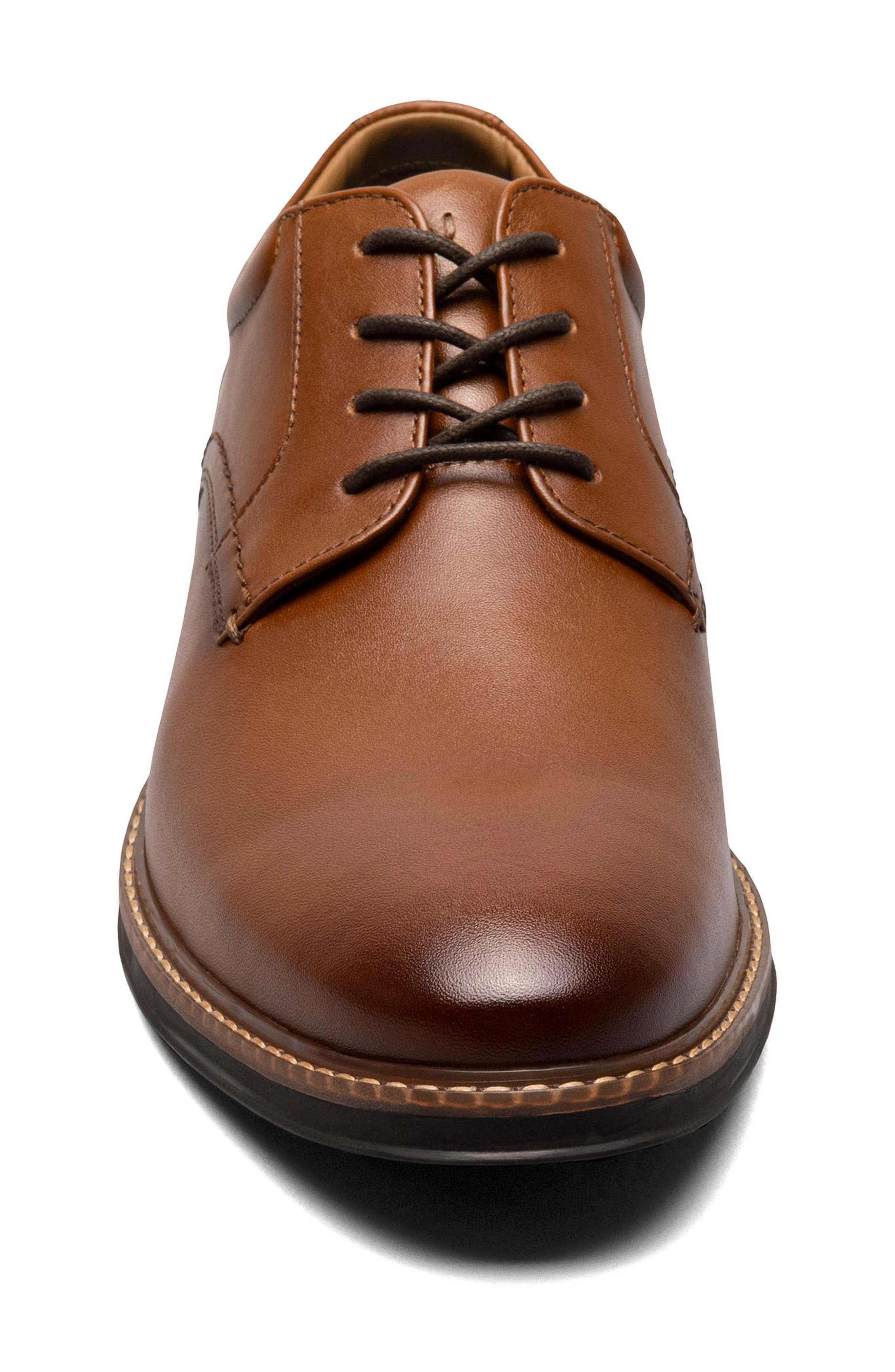 Calderone Plain Toe Derby - Wide Width Available, Alternate, color, COGNAC