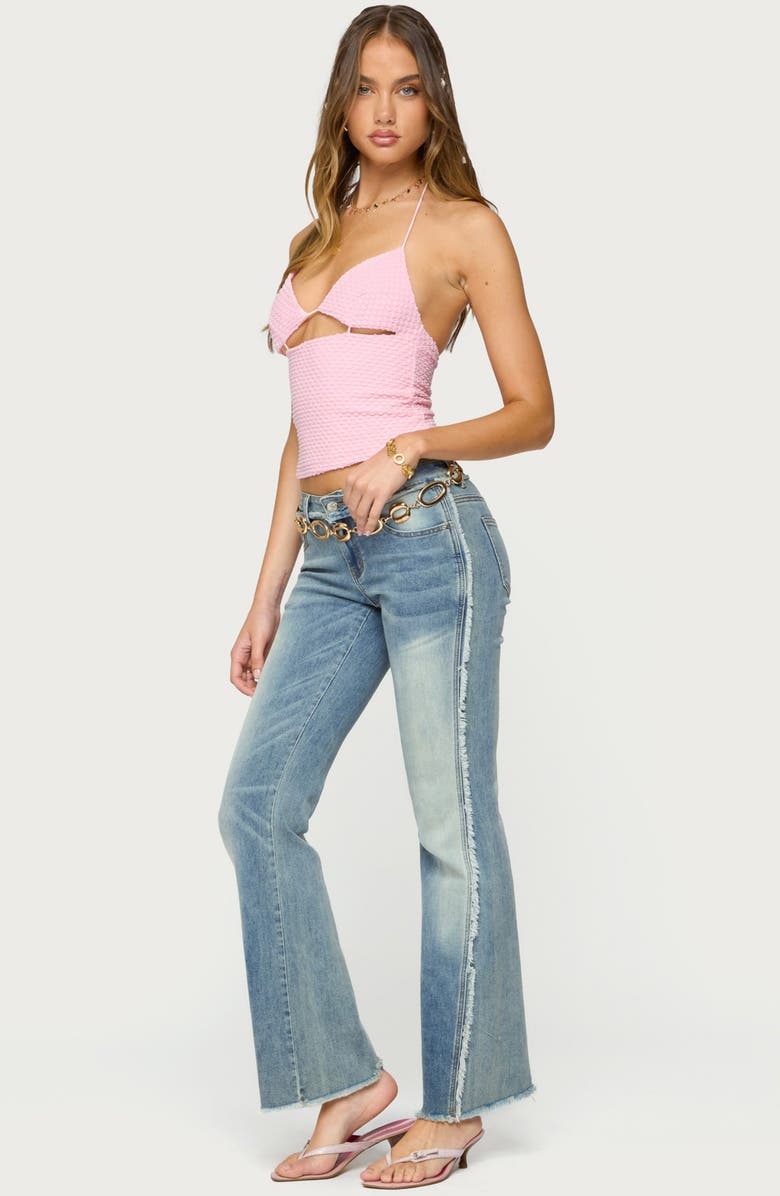 EDIKTED Lital Textured Halter Top, Alternate, color, Light-Pink