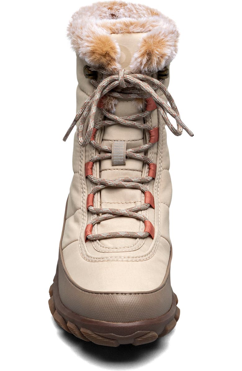 Bogs Cedar Quilted Waterproof Boot, Alternate, color, Oatmeal