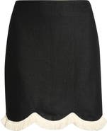 WAYF Encore Scallop Trim Skirt