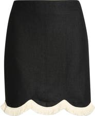 WAYF Encore Scallop Trim Skirt