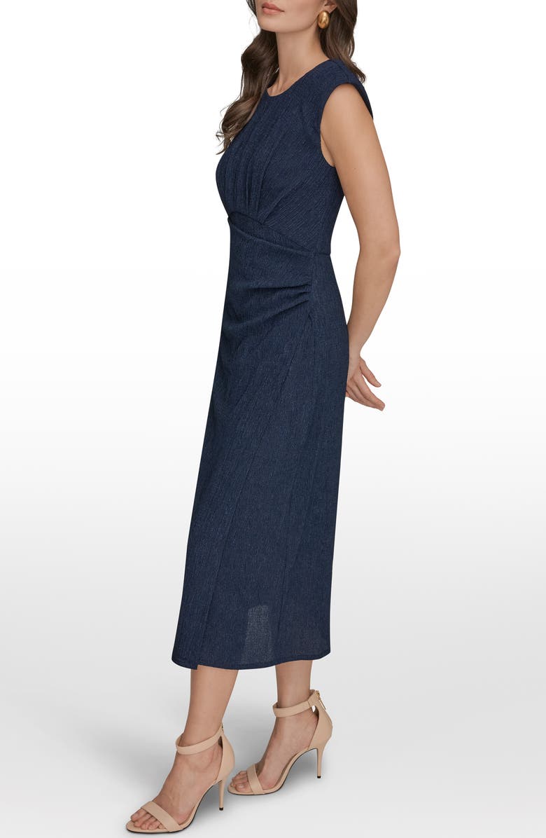 Donna Karan New York Cap Sleeve Midi Dress, Alternate, color, Nightfall