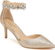 Jewel Badgley Mischka Raleigh Pointed Toe Ankle Strap Pump