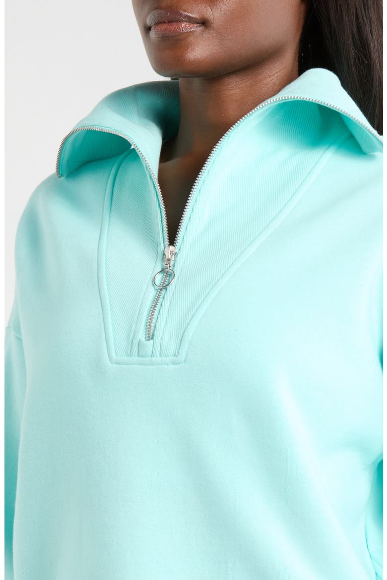 LuxeFleece Quarter Zip Sweatshirt, Alternate, color, LIMPET SHELL