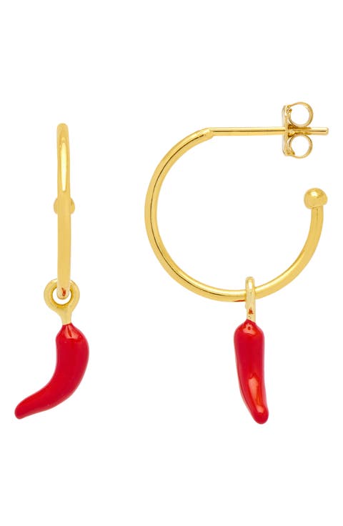 Chili Hoop Earrings