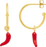 Estella Bartlett Chili Hoop Earrings