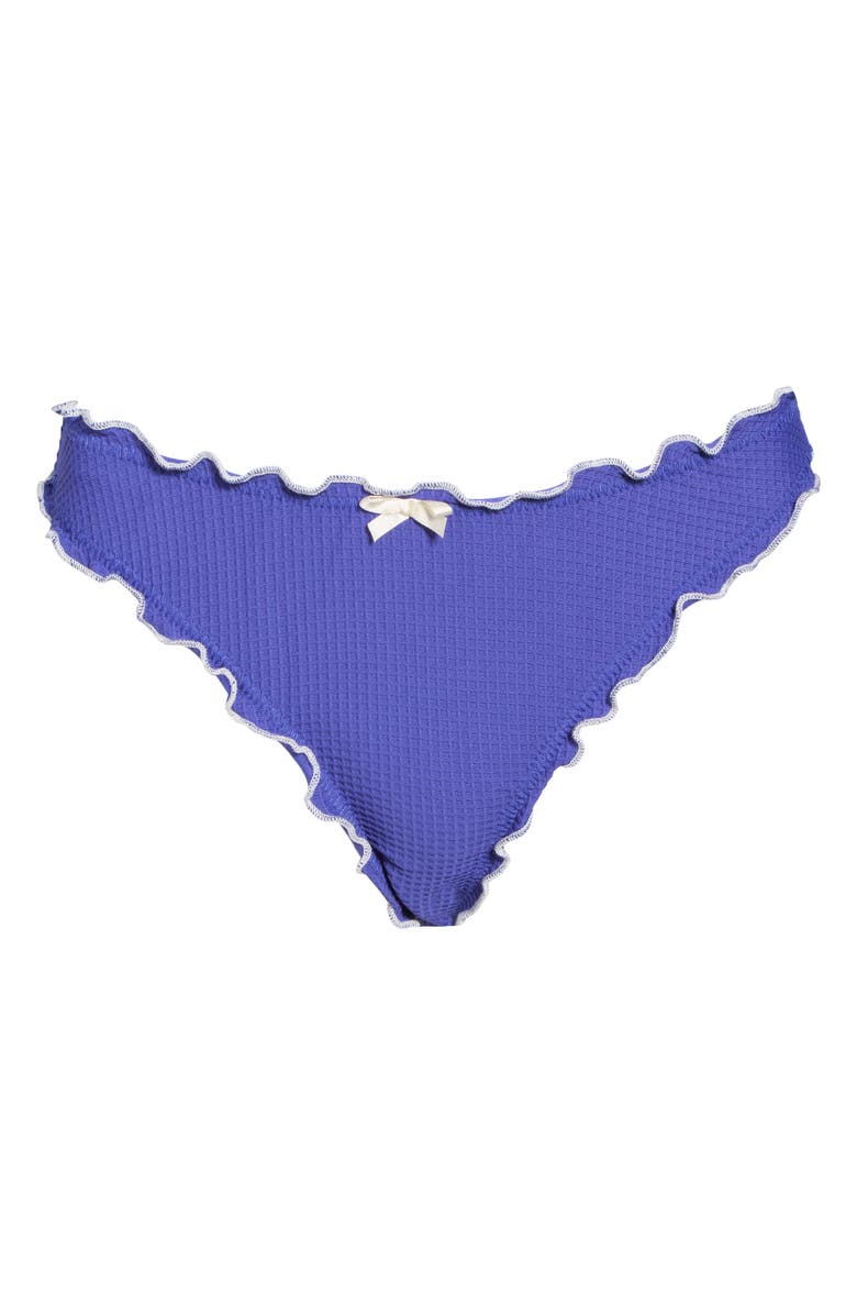 Dippin Daisys June Ruffle Bikini Bottoms, Alternate, color, Navy