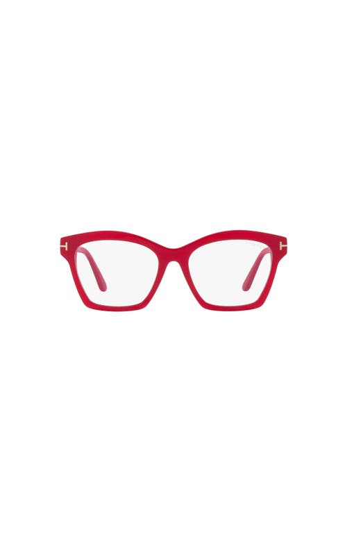 Tom Ford 53mm Square Optical Glasses In Red
