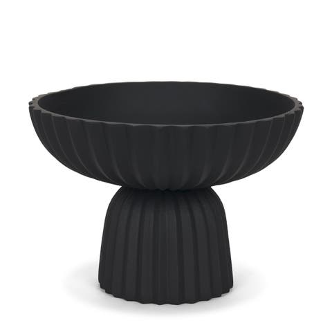 Ciaran Fluted Textured Metal Decorative Bowl