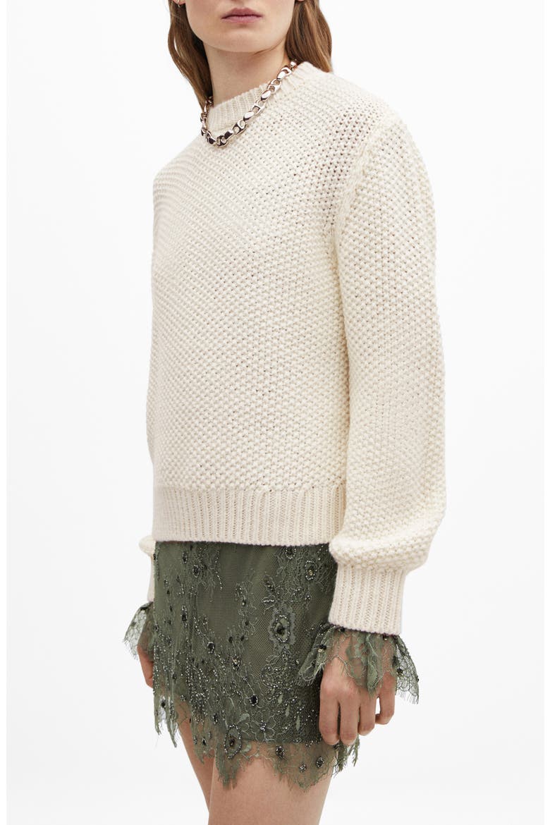Cable Stitch Sweater, Alternate, color, ECRU