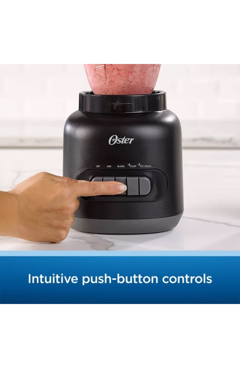 OSTER 6 Cup 5 Speed 700 Watt Plastic Jar Easy To Use Blender, Alternate, color, Black