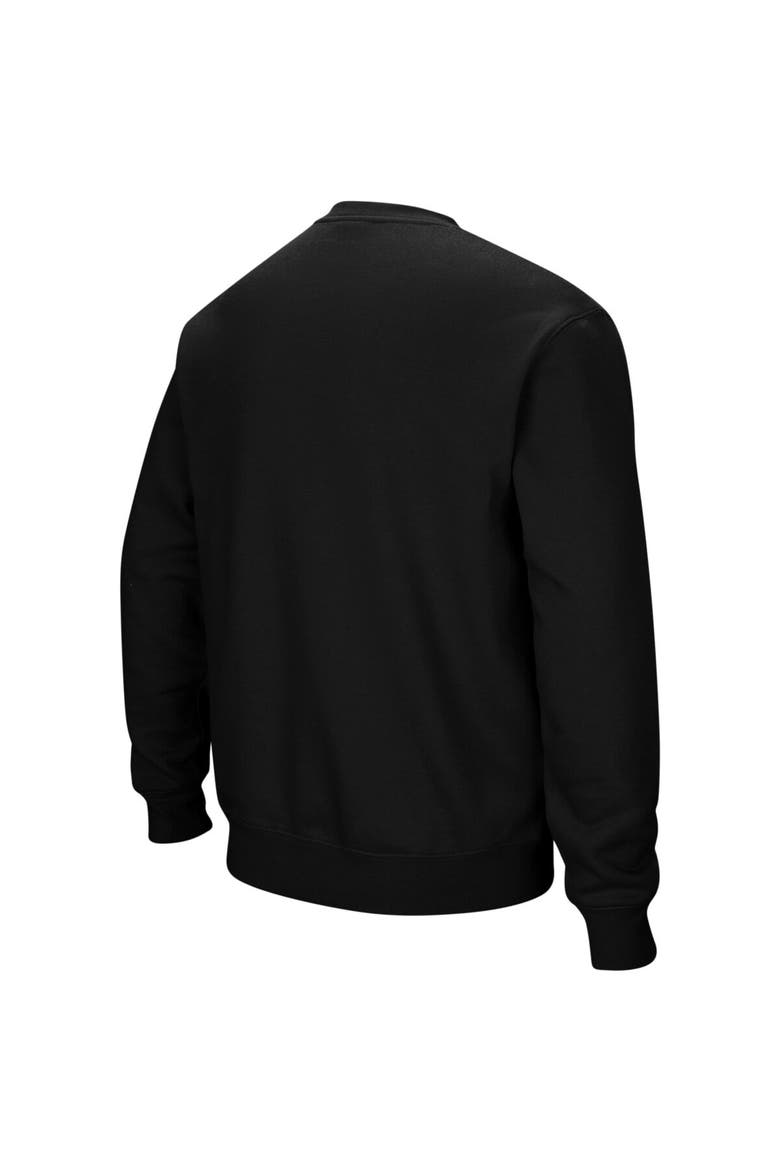 Men's Colosseum Black Alabama Crimson Tide Arch & Logo Crew Neck Sweatshirt, Alternate, color, Black