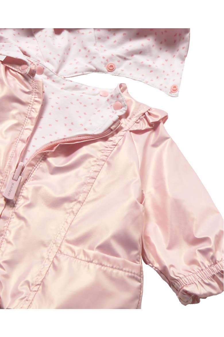 Hooded Glossy Jacket, Alternate, color, Pink