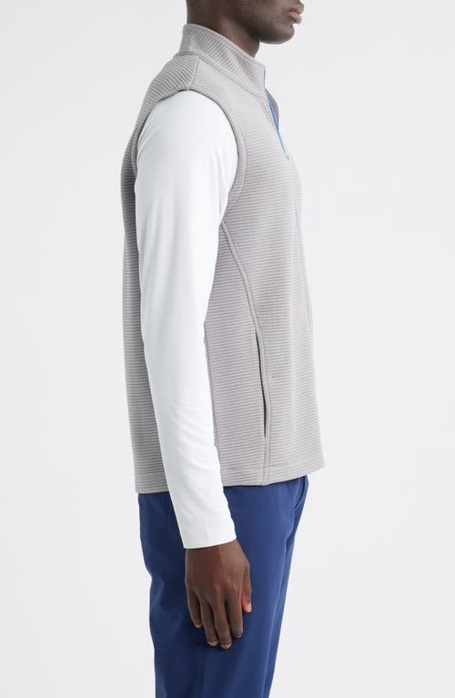 Johnnie-o Reggie Performance Zip-up Vest In Gray